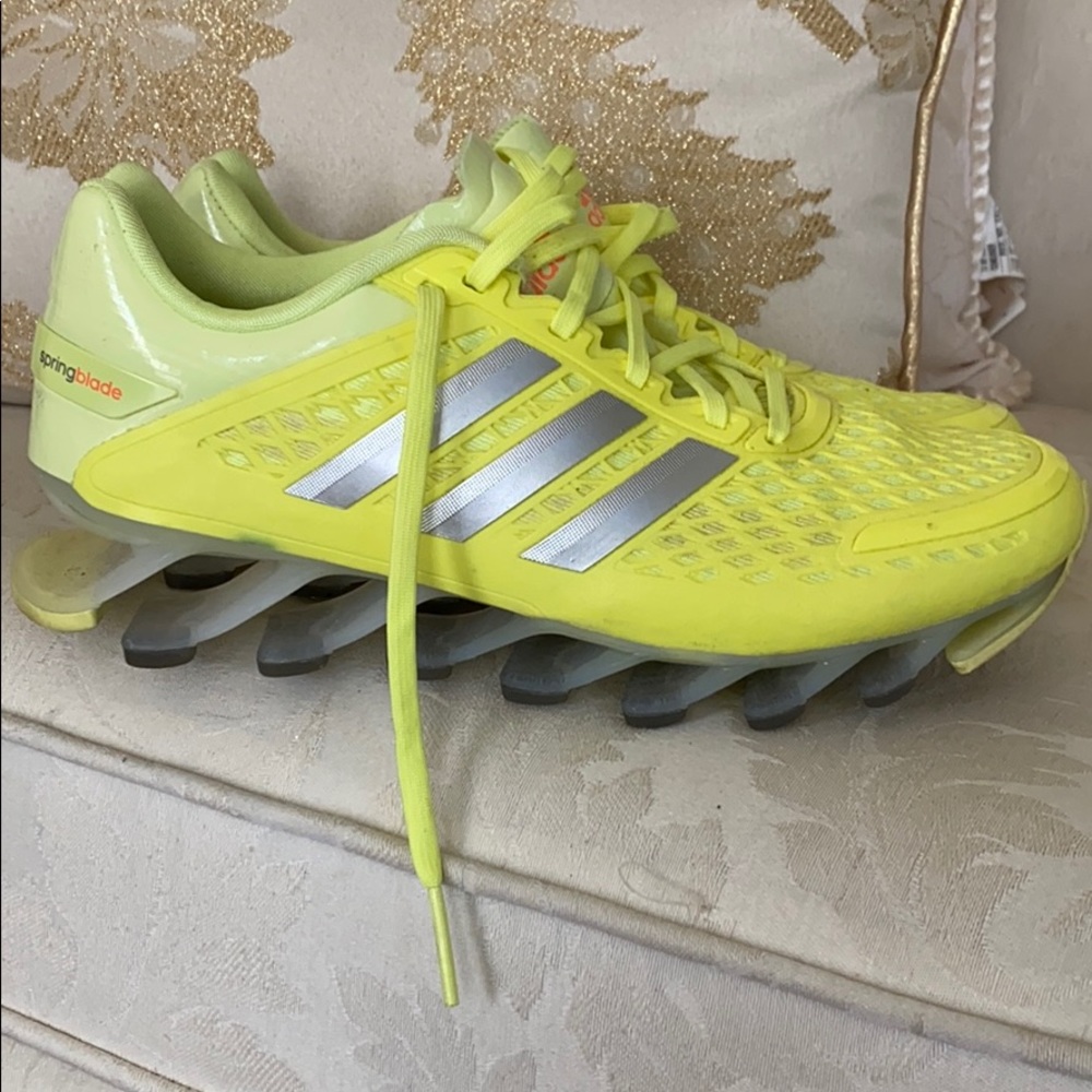 Women’s Adidas neon yellow sneakers